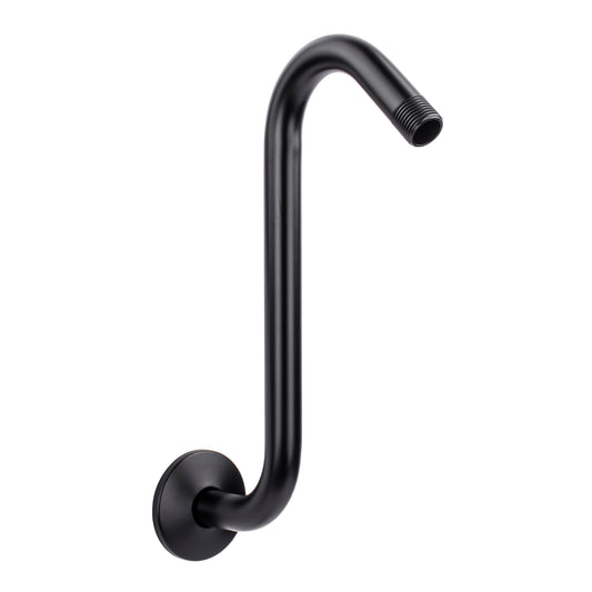12 in. S-Shaped Stainless Steel Shower Head Extension Arm (Black Finish) - Utility sinks vanites Tehila