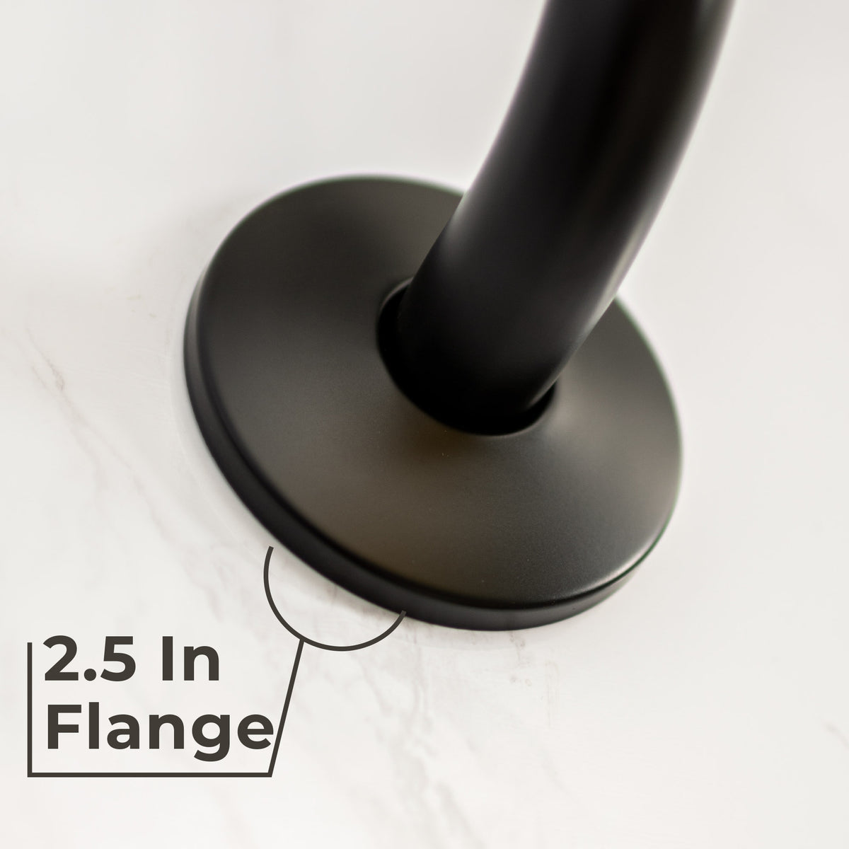 12 in. S-Shaped Stainless Steel Shower Head Extension Arm (Black Finish) - Utility sinks vanites Tehila