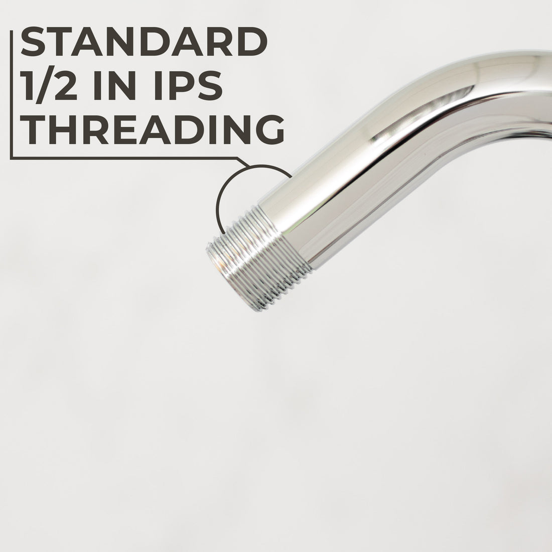 12 in. S-Shaped Stainless Steel Shower Head Extension Arm (Chrome Finish) - Utility sinks vanites Tehila