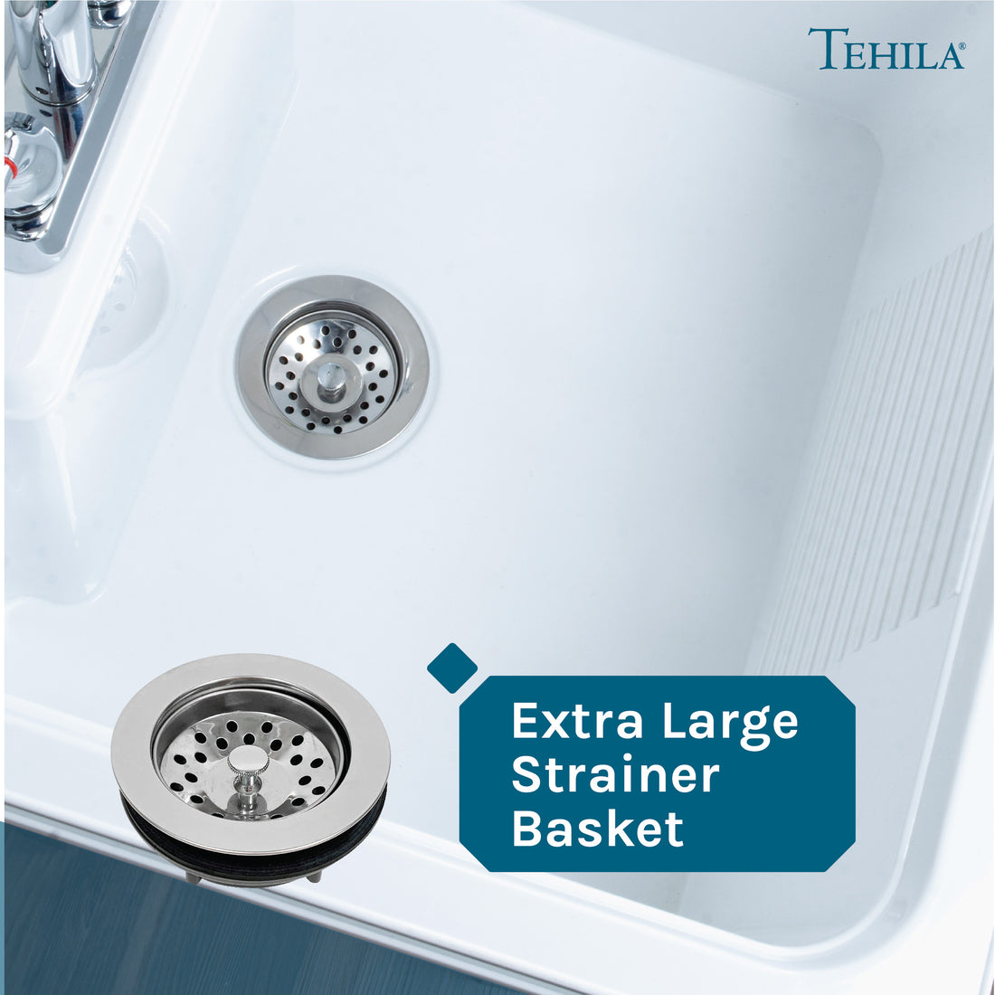 Extra Large Strainer Utility Sink