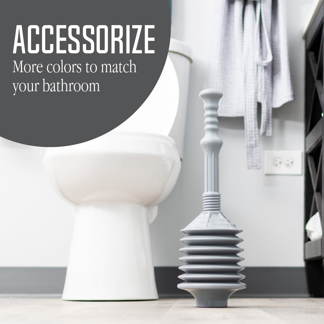 Bellows Accordion Toilet Plunger (Grey) - Utility sinks vanites Tehila