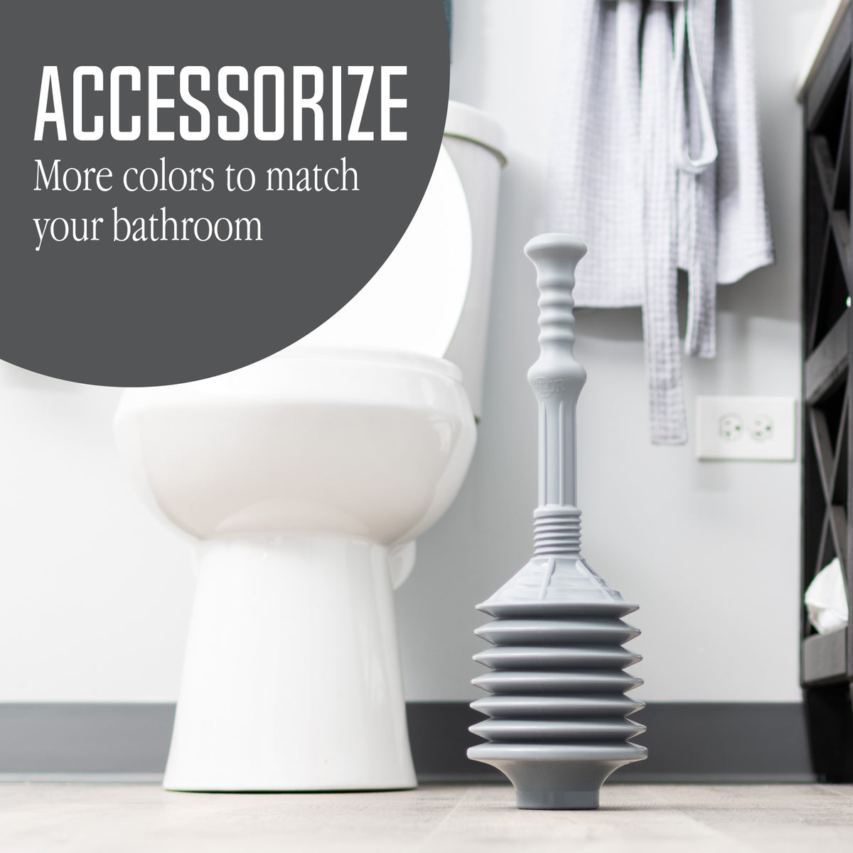 Bellows Accordion Toilet Plunger (Grey) - Utility sinks vanites Tehila