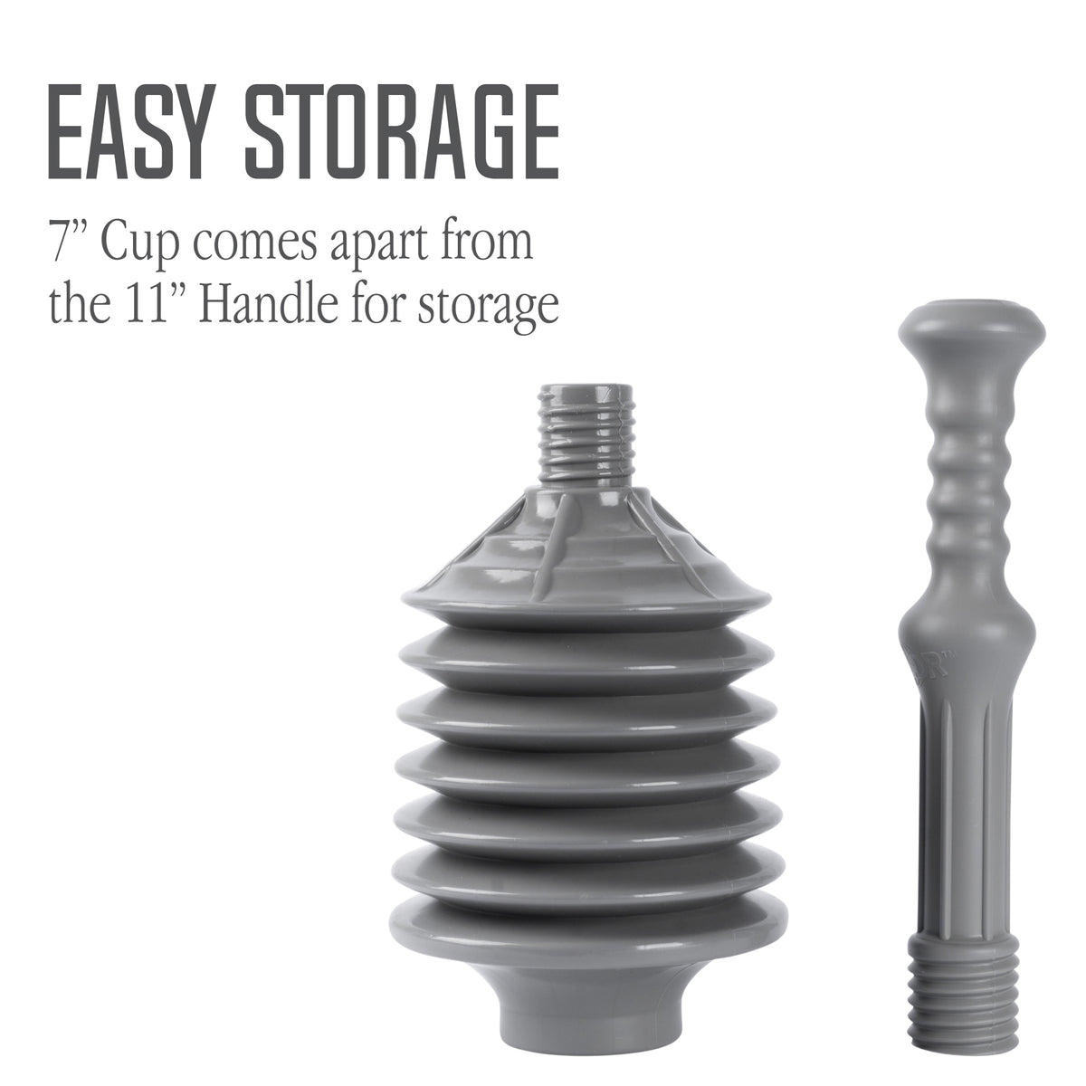 Bellows Accordion Toilet Plunger (Grey) - Utility sinks vanites Tehila