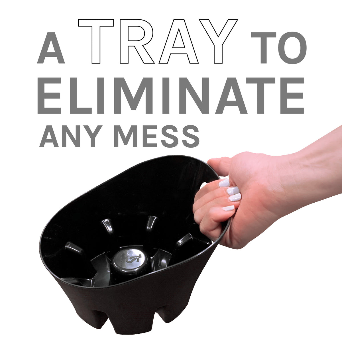 Antimicrobial Bellows Accordion Toilet Plunger with Black Storage Tray (Black) - Utility sinks vanites Tehila