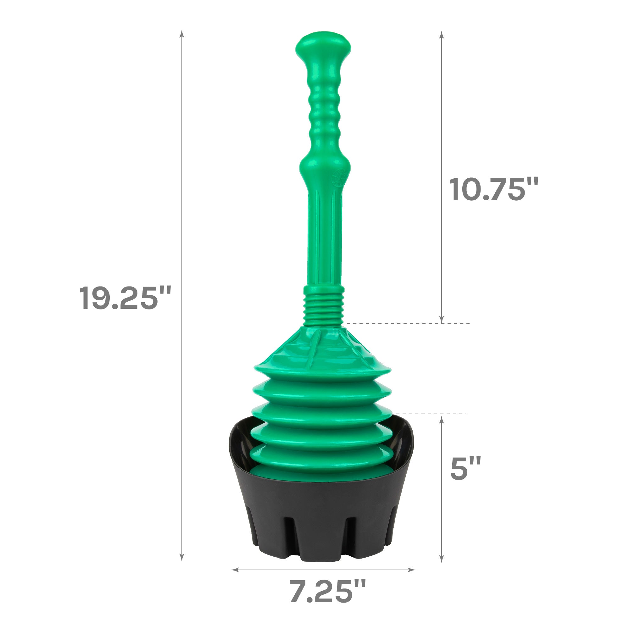 Green Antimicrobial Resistance Bellows Plunger | Utility Sink