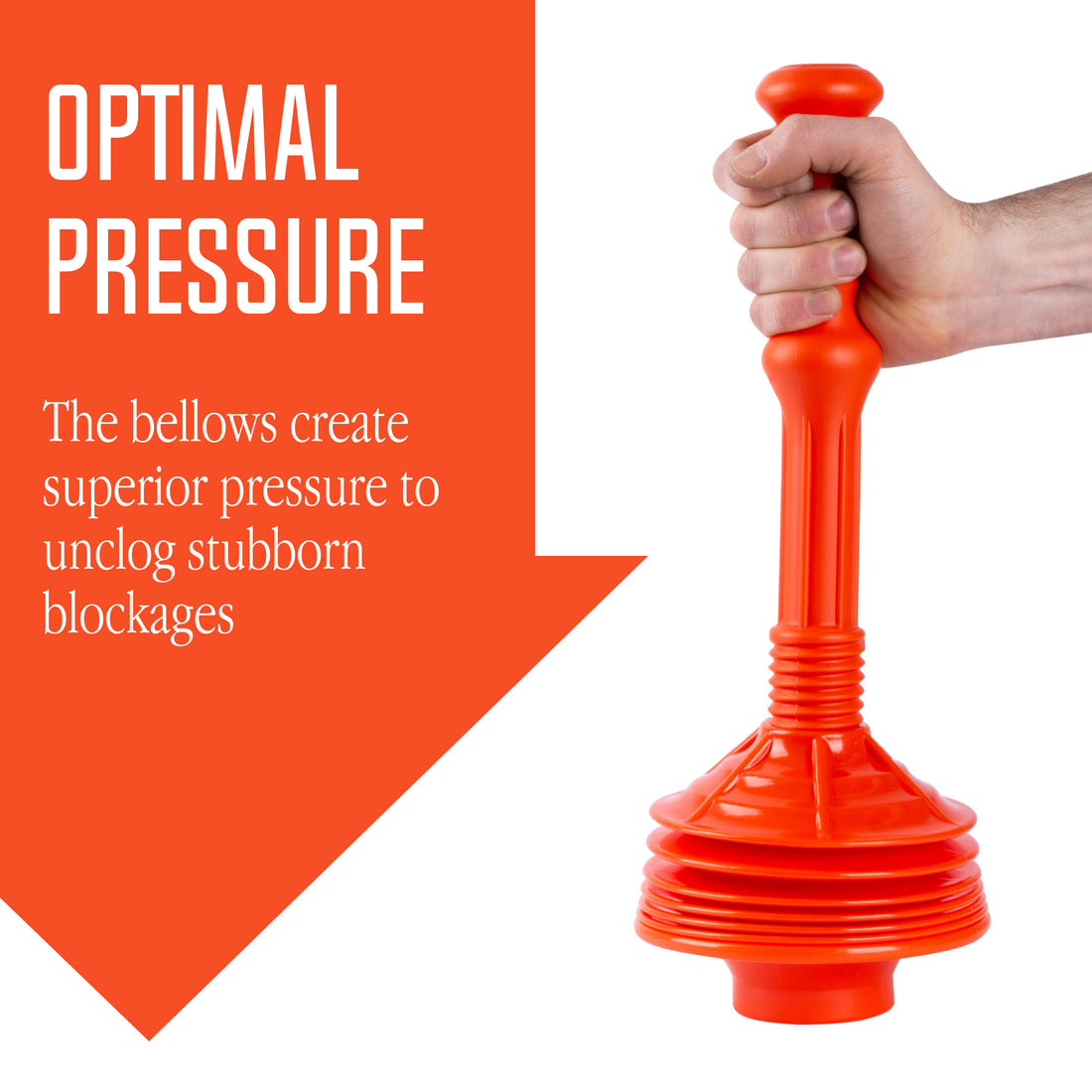 Bellows Accordion Toilet Plunger (Orange) - Utility sinks vanites Tehila