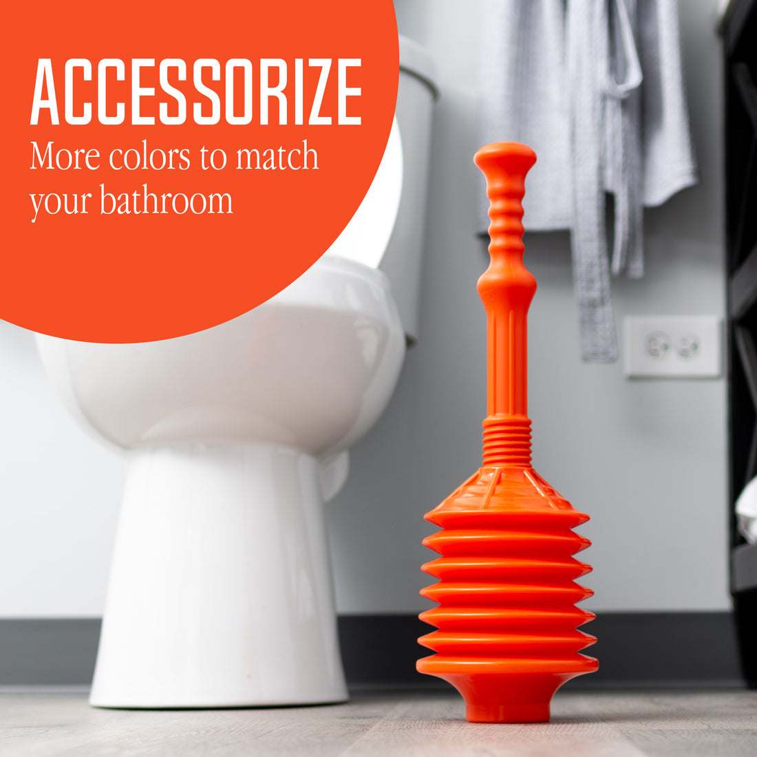 Bellows Accordion Toilet Plunger (Orange) - Utility sinks vanites Tehila