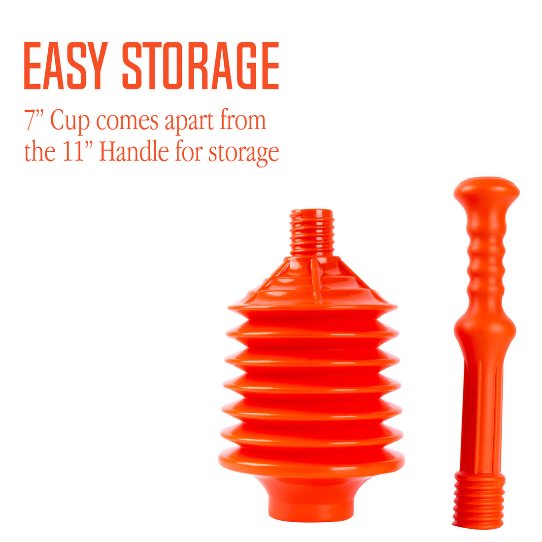 Bellows Accordion Toilet Plunger (Orange) - Utility sinks vanites Tehila