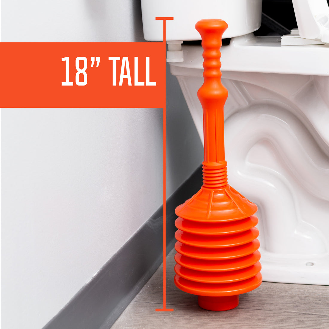 Bellows Accordion Toilet Plunger (Orange) - Utility sinks vanites Tehila