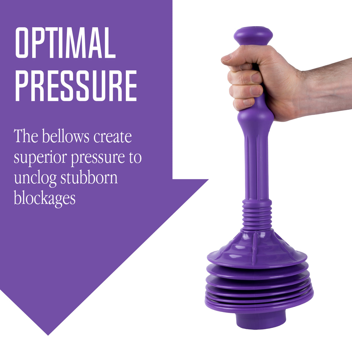 Bellows Accordion Toilet Plunger (Purple) - Utility sinks vanites Tehila