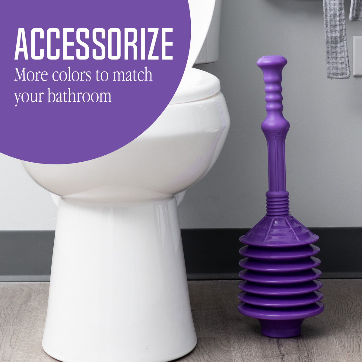 Bellows Accordion Toilet Plunger (Purple) - Utility sinks vanites Tehila