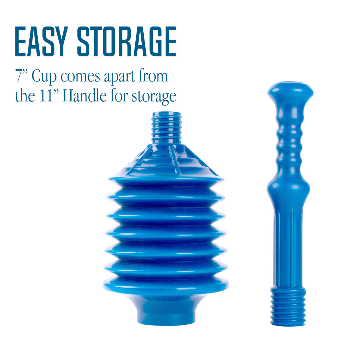 Bellows Accordion Toilet Plunger (Blue) - Utility sinks vanites Tehila