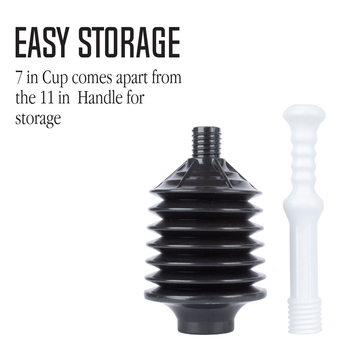 Bellows Accordion Toilet Plunger (Black and White) - Utility sinks vanites Tehila