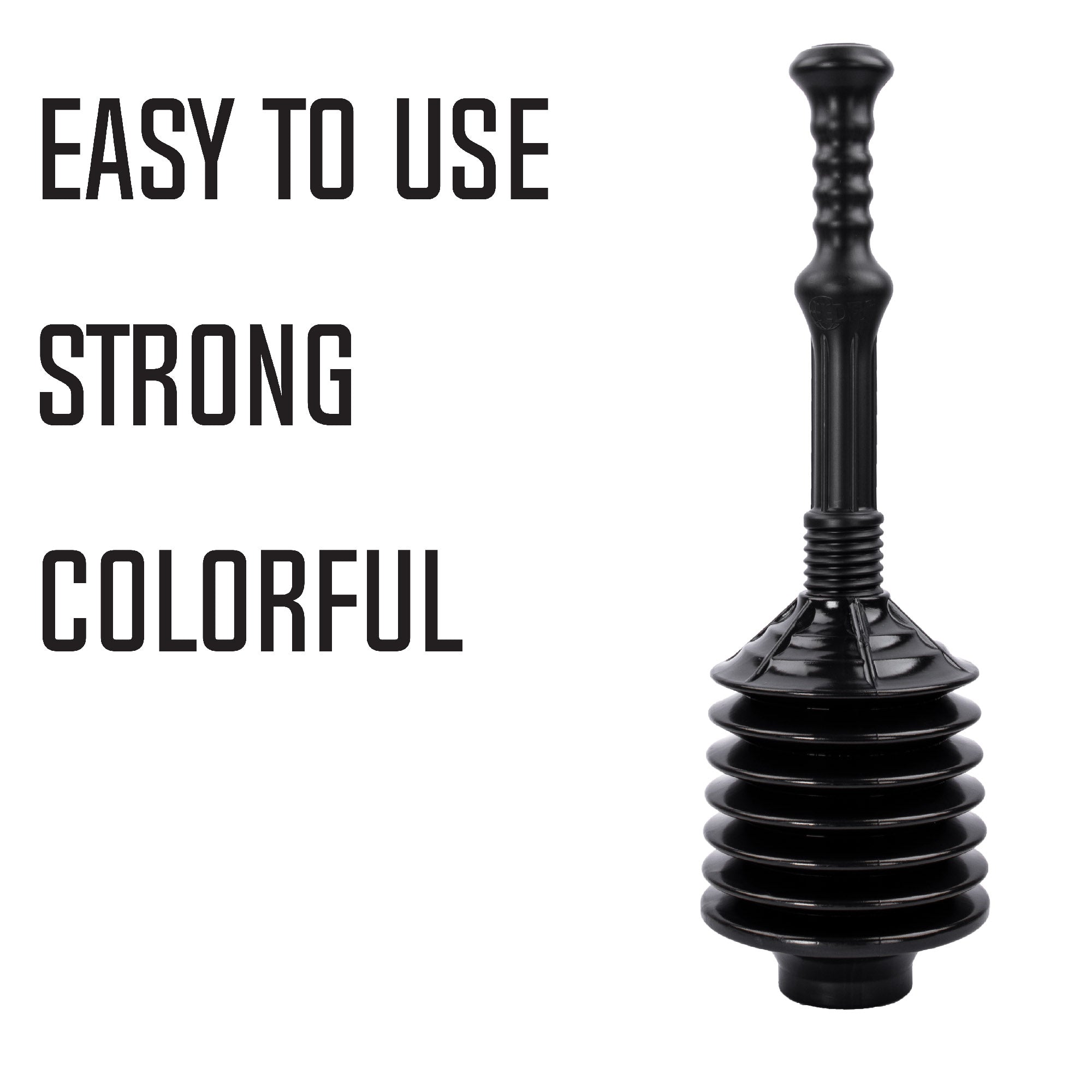 Black Bellows Plunger for Maximum Suction and Drain Unclogging