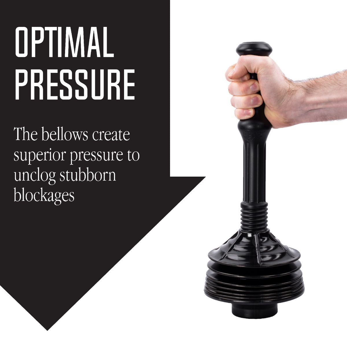Bellows Accordion Toilet Plunger (Black) - Utility sinks vanites Tehila