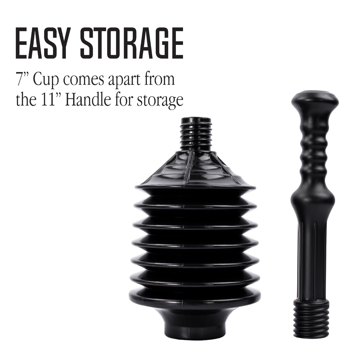 Bellows Accordion Toilet Plunger (Black) - Utility sinks vanites Tehila
