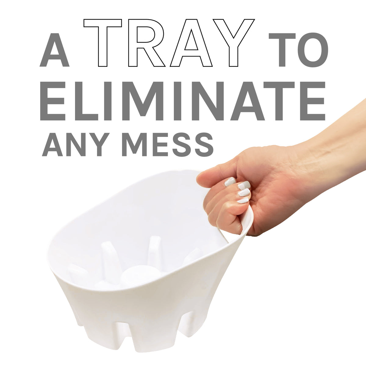 Antimicrobial Universal Drip Tray for Toilet Plunger (White) - Utility sinks vanites Tehila