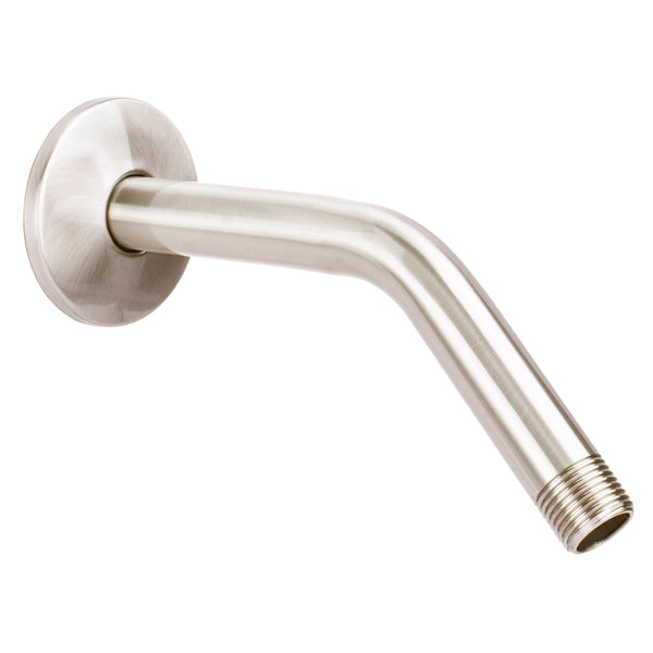 BokWin 6" Stainless Steel Shower Arm Extension - Brushed Nickel Wall Mount With Flange - View #8