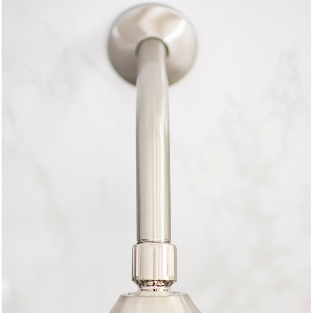 8 in. Stainless Steel Shower Head Extension Arm with Flange (Brushed Nickel Finish) - Utility sinks vanites Tehila