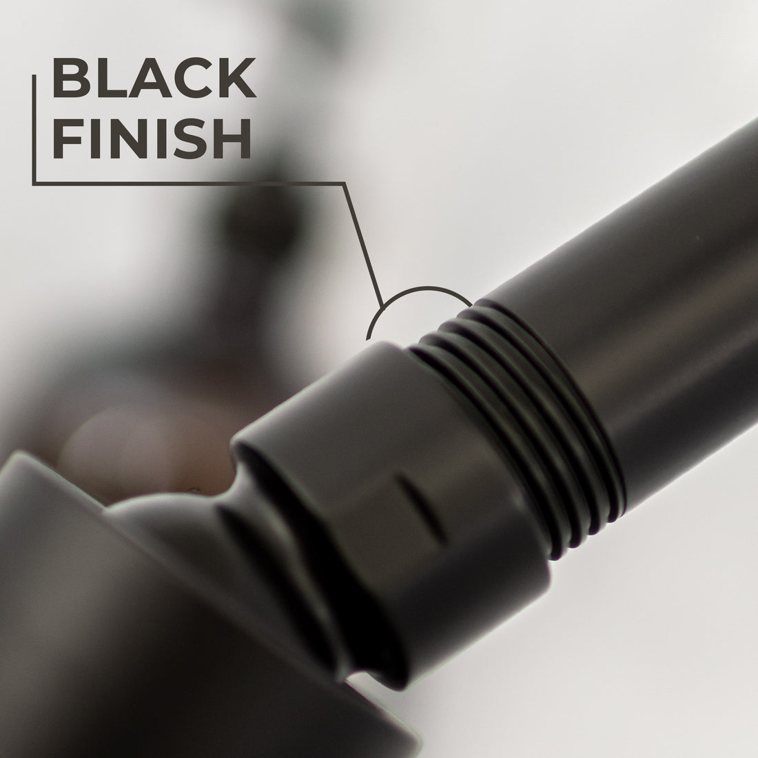 12 in. L-Shaped Shower Head Extension Arm (Black Finish) - Utility sinks vanites Tehila