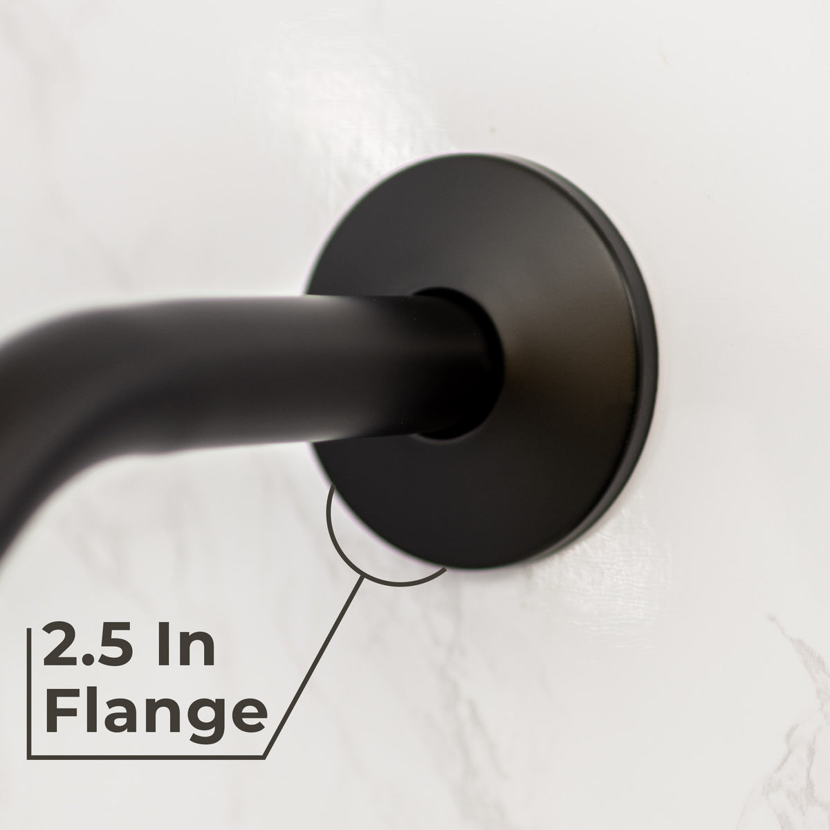 12 in. L-Shaped Shower Head Extension Arm (Black Finish) - Utility sinks vanites Tehila