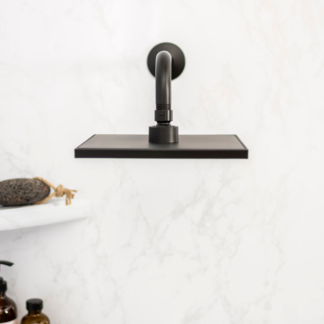 12 in. L-Shaped Shower Head Extension Arm (Black Finish) - Utility sinks vanites Tehila