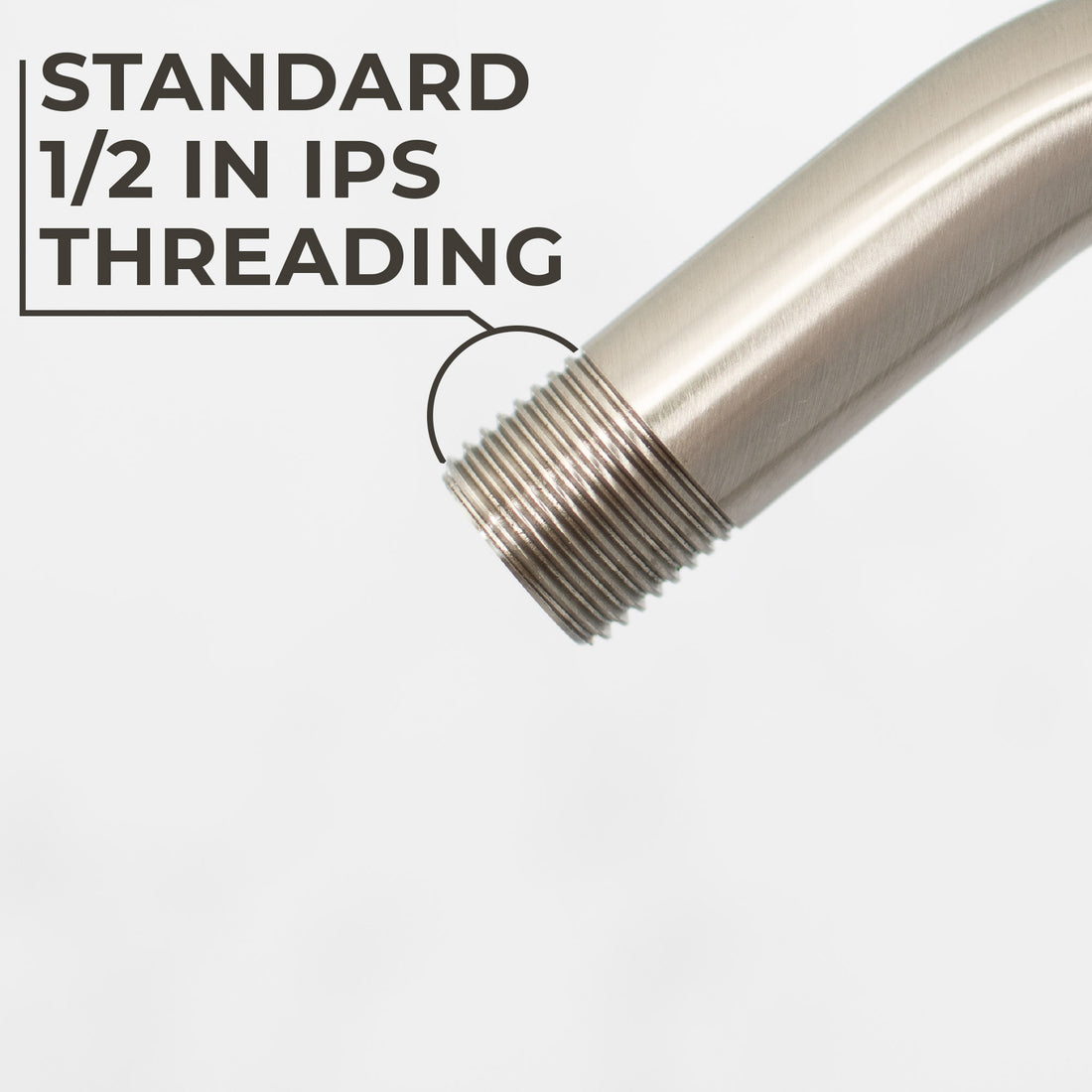 12 in. L-Shaped Shower Head Extension Arm (Brushed Nickel Finish) - Utility sinks vanites Tehila