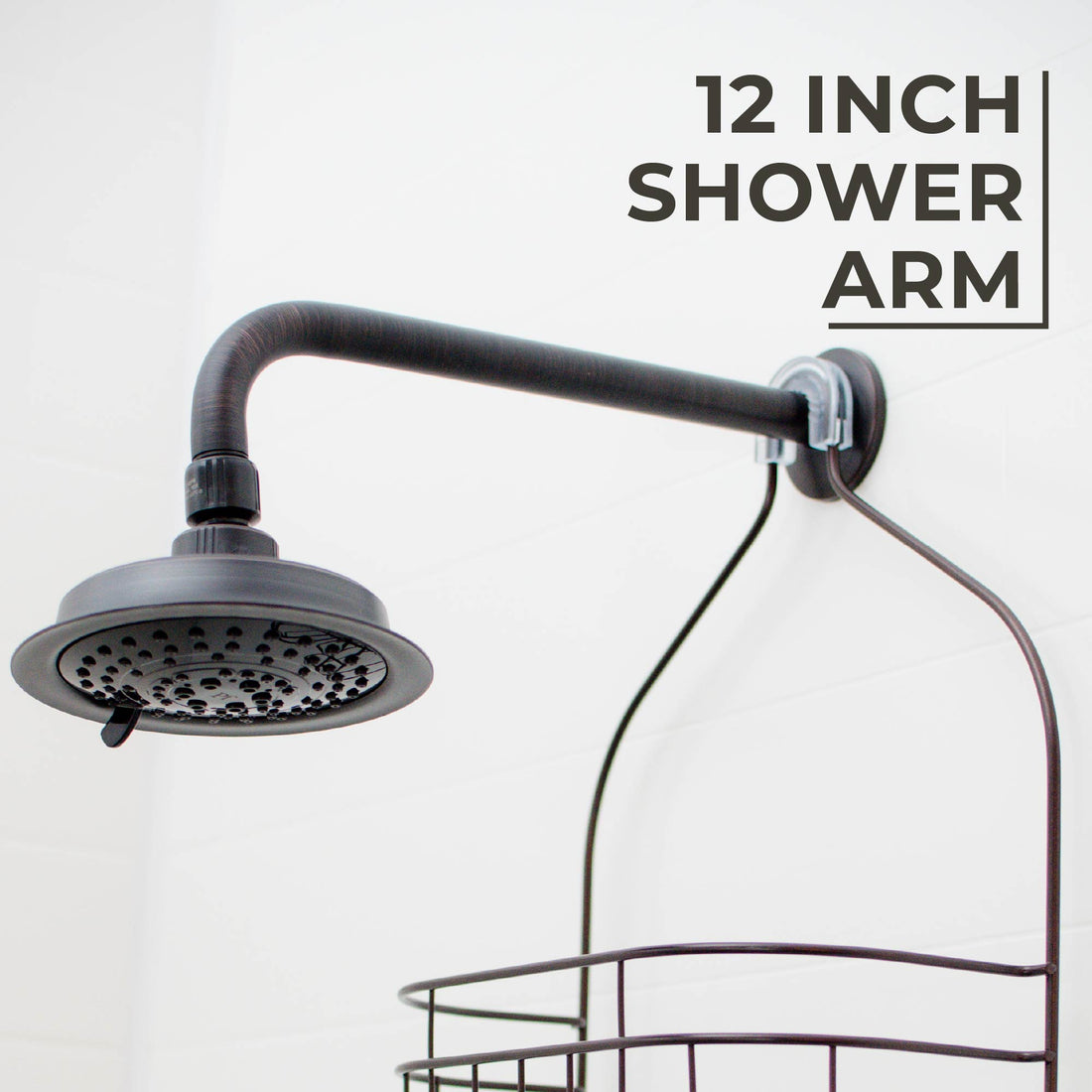 12 in. L-Shaped Shower Head Extension Arm (Oil-Rubbed Bronze Finish) - Utility sinks vanites Tehila