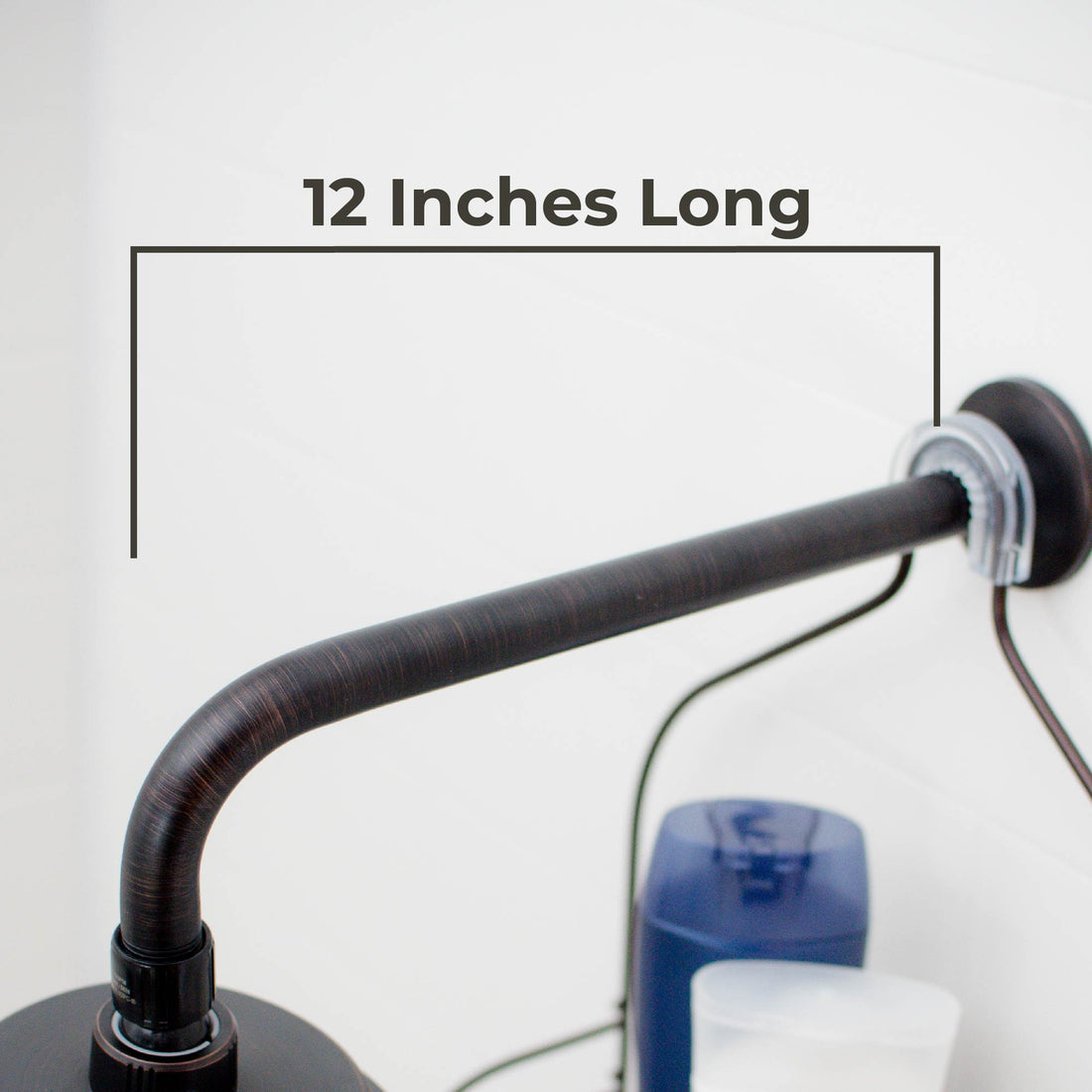 12 in. L-Shaped Shower Head Extension Arm (Oil-Rubbed Bronze Finish) - Utility sinks vanites Tehila