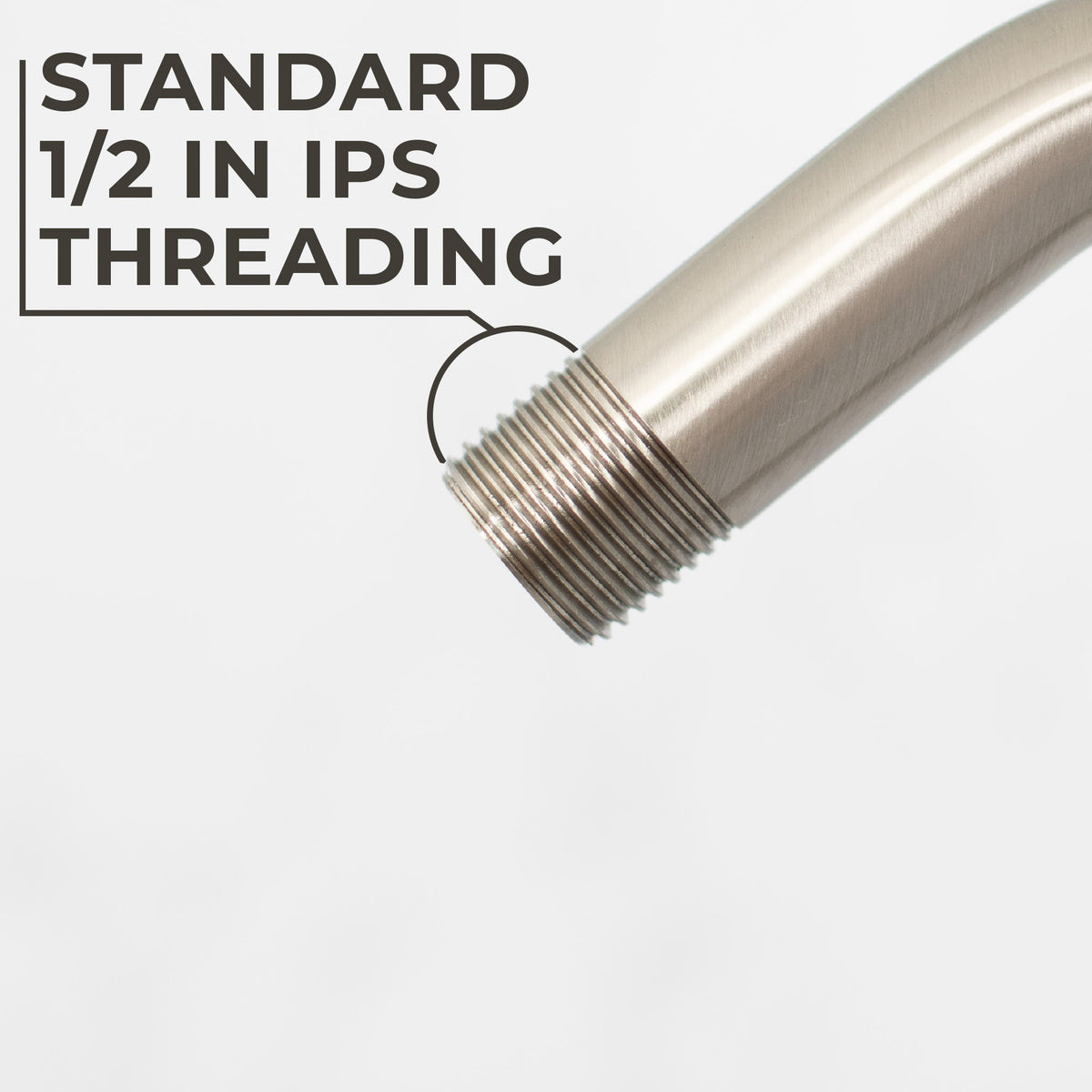 16 in. High-Arc Shower Head Extension Arm (Brushed Nickel Finish) - Utility sinks vanites Tehila