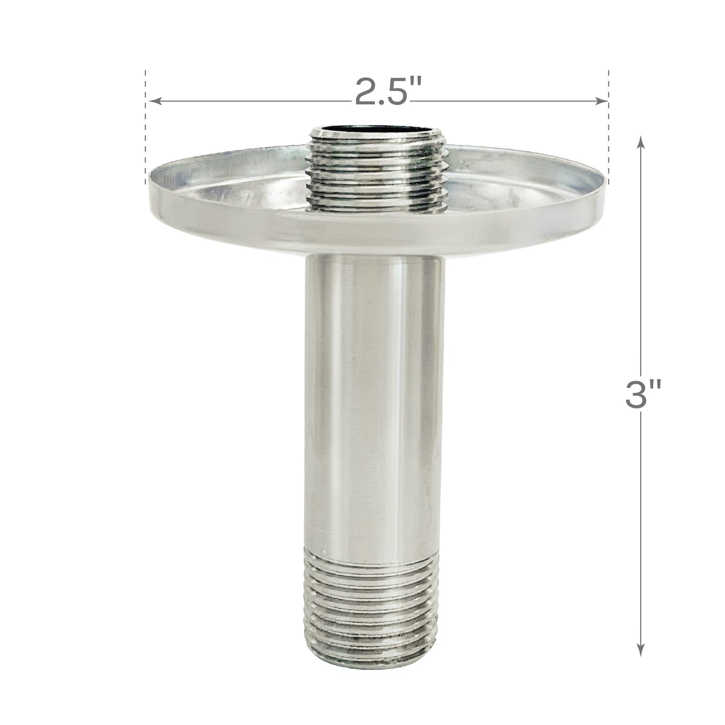 3 in. Shower Arm for Ceiling-Mounted Rainfall Showerhead (Brushed Nickel Finish) - Utility sinks vanites Tehila