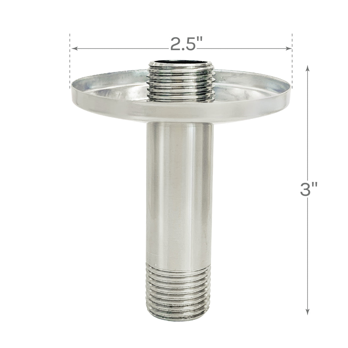 3 in. Shower Arm for Ceiling-Mounted Rainfall Showerhead (Brushed Nickel Finish) - Utility sinks vanites Tehila