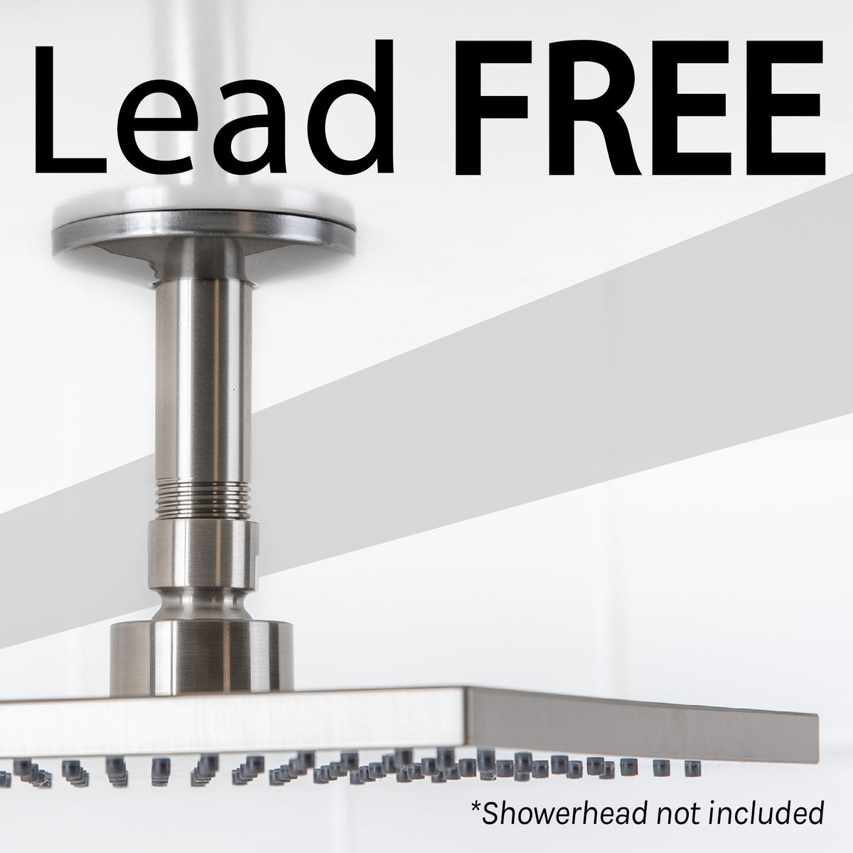 3 in. Shower Arm for Ceiling-Mounted Rainfall Showerhead (Brushed Nickel Finish) - Utility sinks vanites Tehila