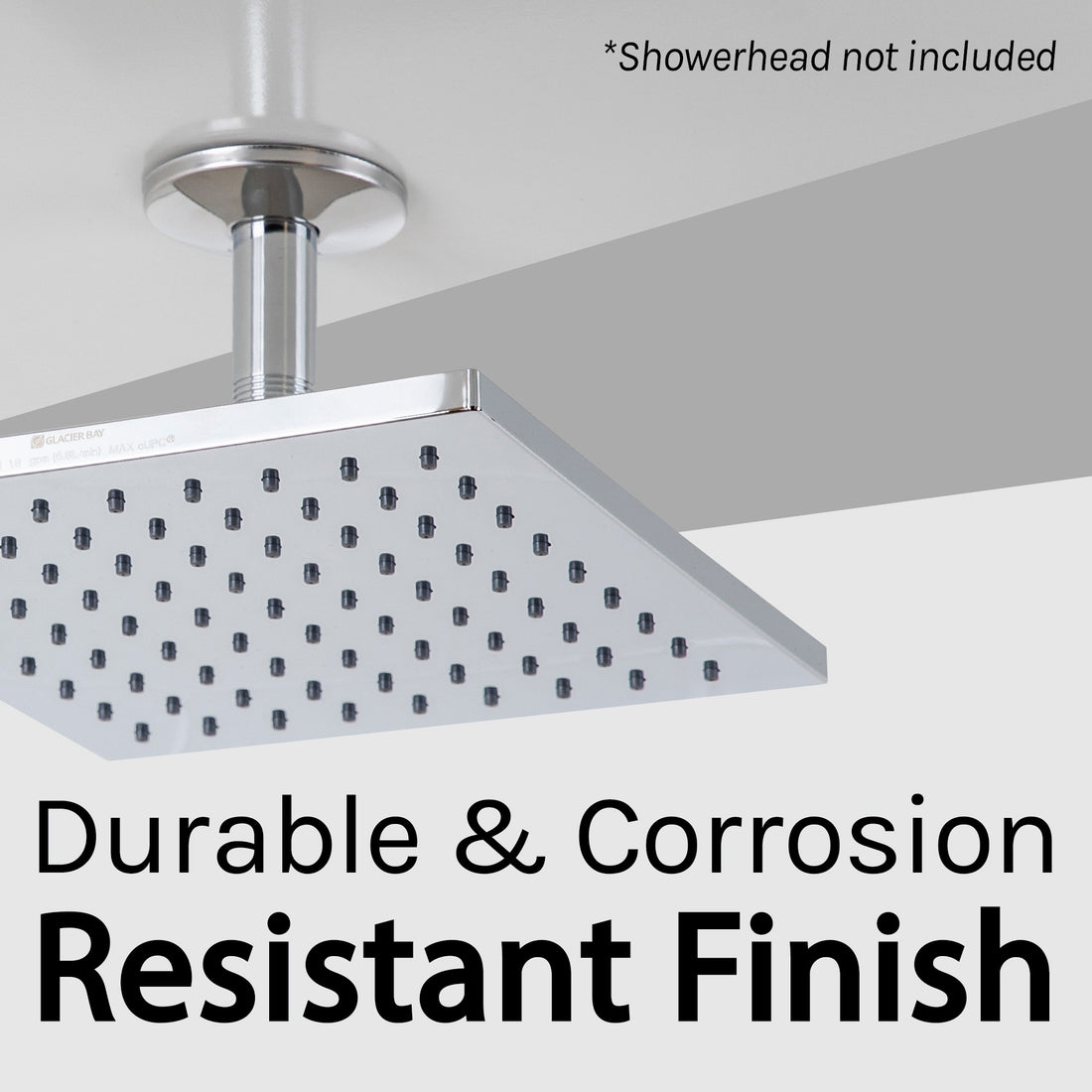 3 in. Shower Arm for Ceiling-Mounted Rainfall Showerhead (Chrome Finish) - Utility sinks vanites Tehila