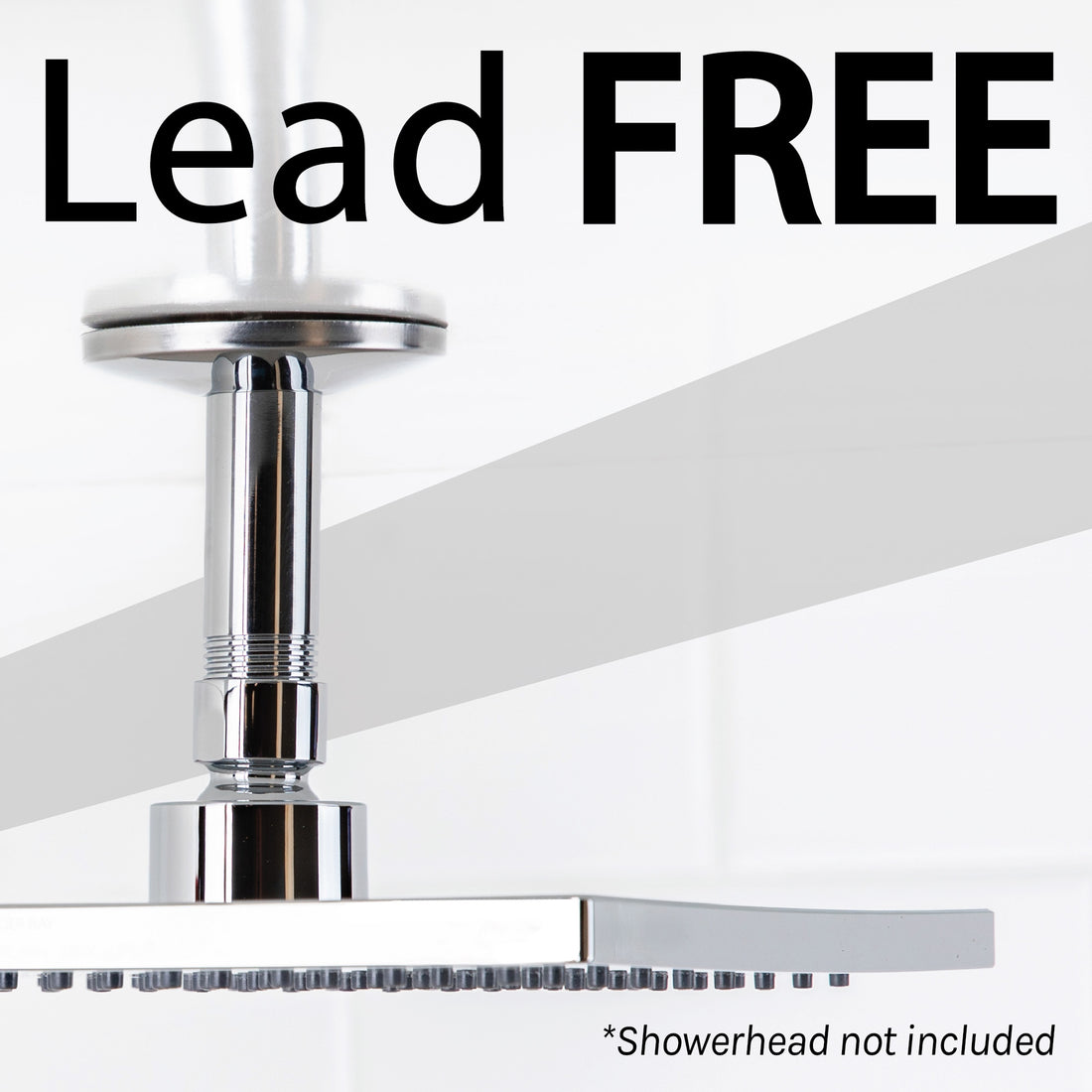 3 in. Shower Arm for Ceiling-Mounted Rainfall Showerhead (Chrome Finish) - Utility sinks vanites Tehila