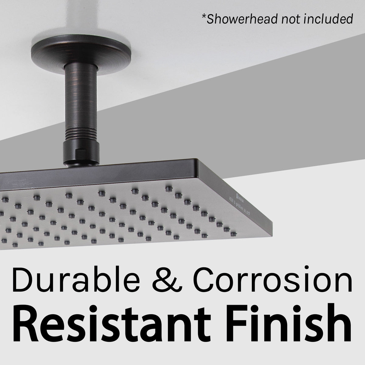 3 in. Shower Arm for Ceiling-Mounted Rainfall Showerhead (Oil-Rubbed Bronze Finish) - Utility sinks vanites Tehila