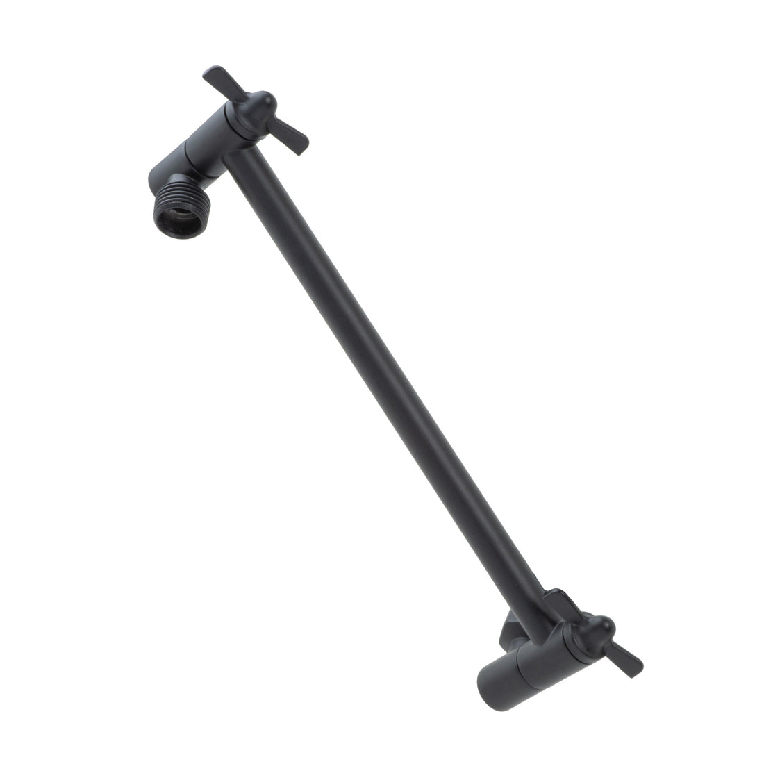 10 in. Solid Brass Shower Head Extension Arm with Flange (Black Finish) - Utility sinks vanites Tehila