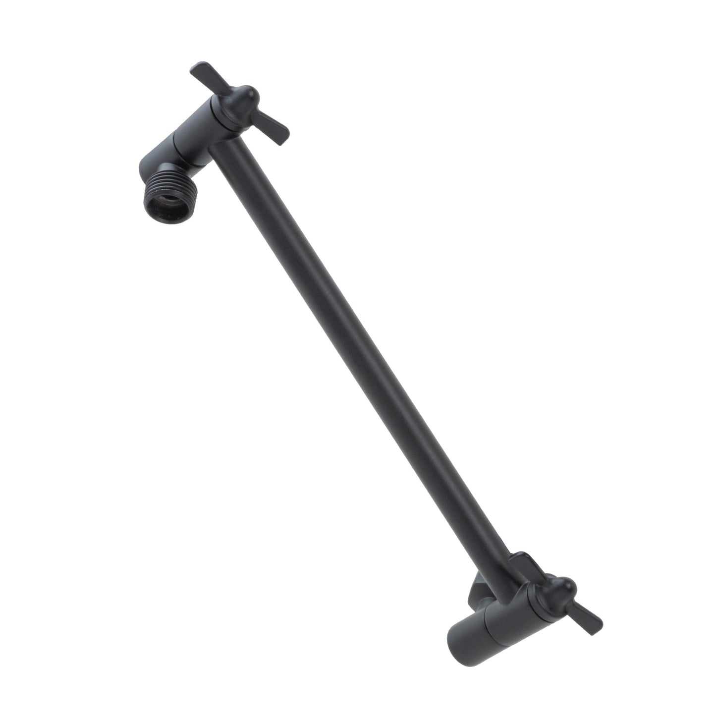 10 in. Solid Brass Shower Head Extension Arm with Flange (Black Finish) - Utility sinks vanites Tehila