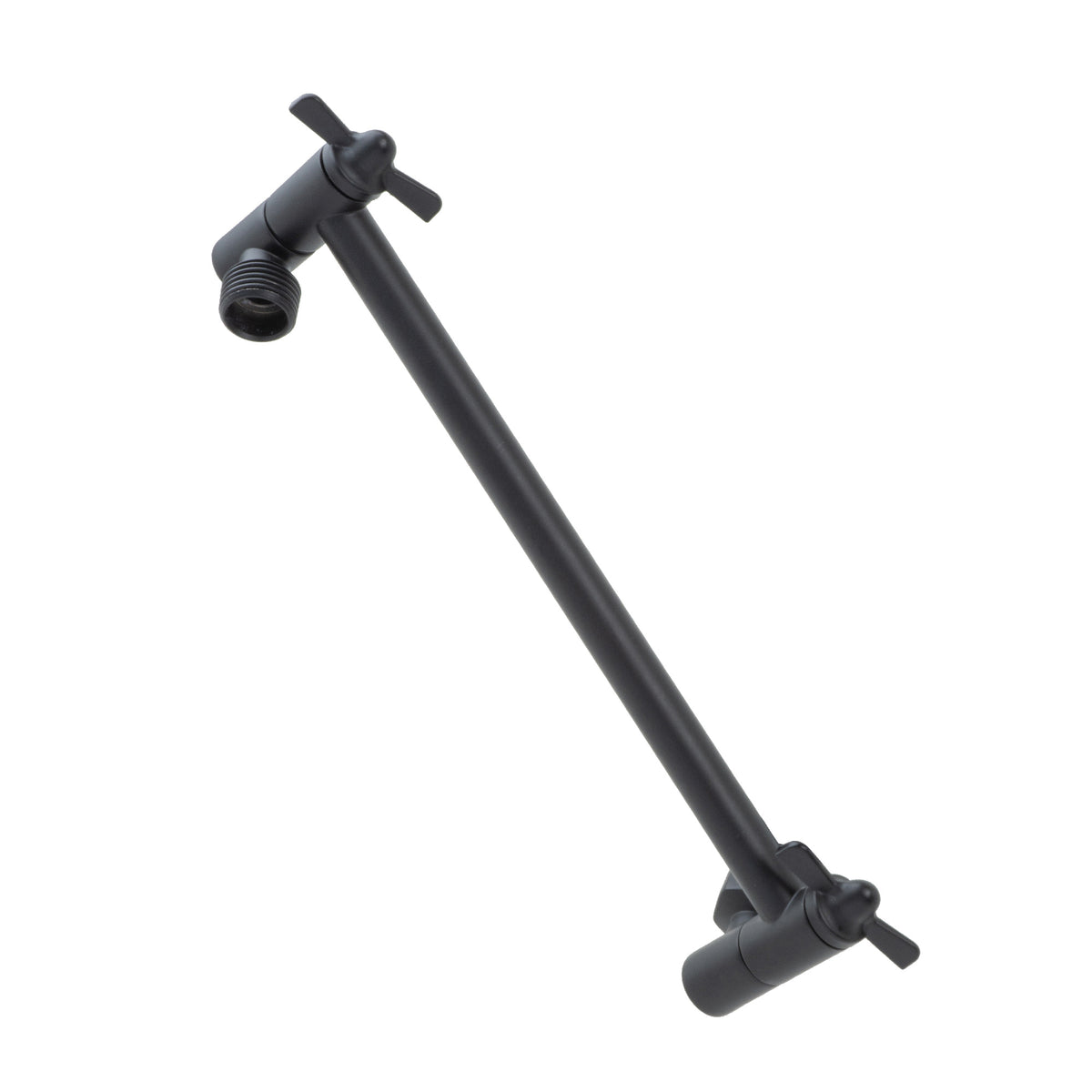 10 in. Solid Brass Shower Head Extension Arm with Flange (Black Finish) - Utility sinks vanites Tehila