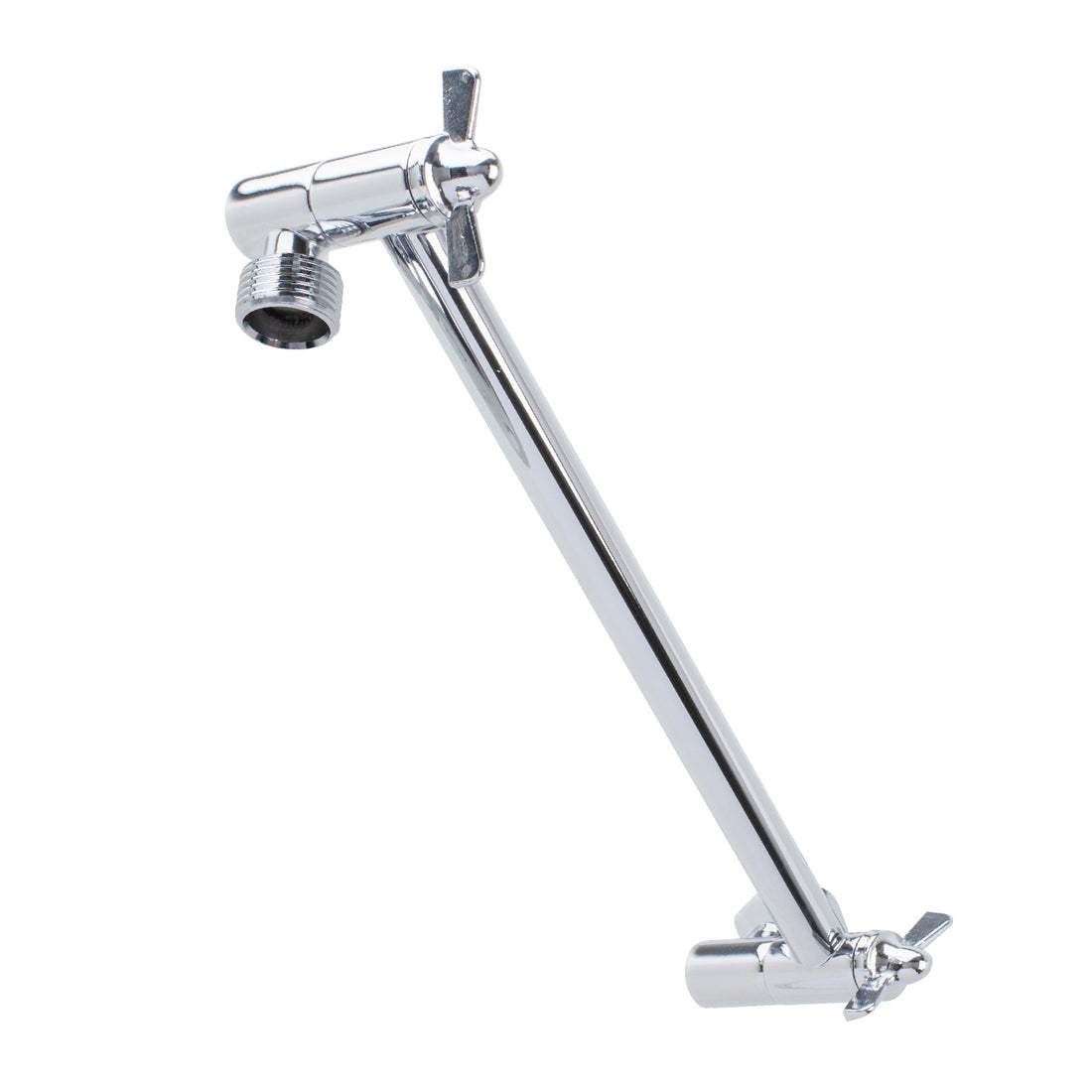 10 in. Solid Brass Shower Head Extension Arm with Flange (Chrome Finish) - Utility sinks vanites Tehila
