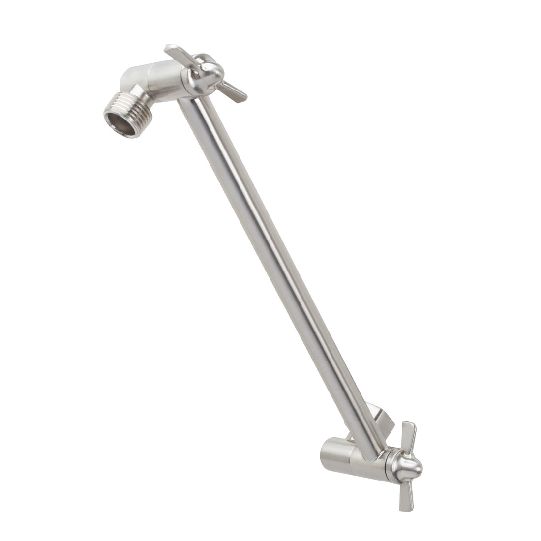 10 in. Solid Brass Shower Head Extension Arm with Flange (Stainless Steel Finish) - Utility sinks vanites Tehila