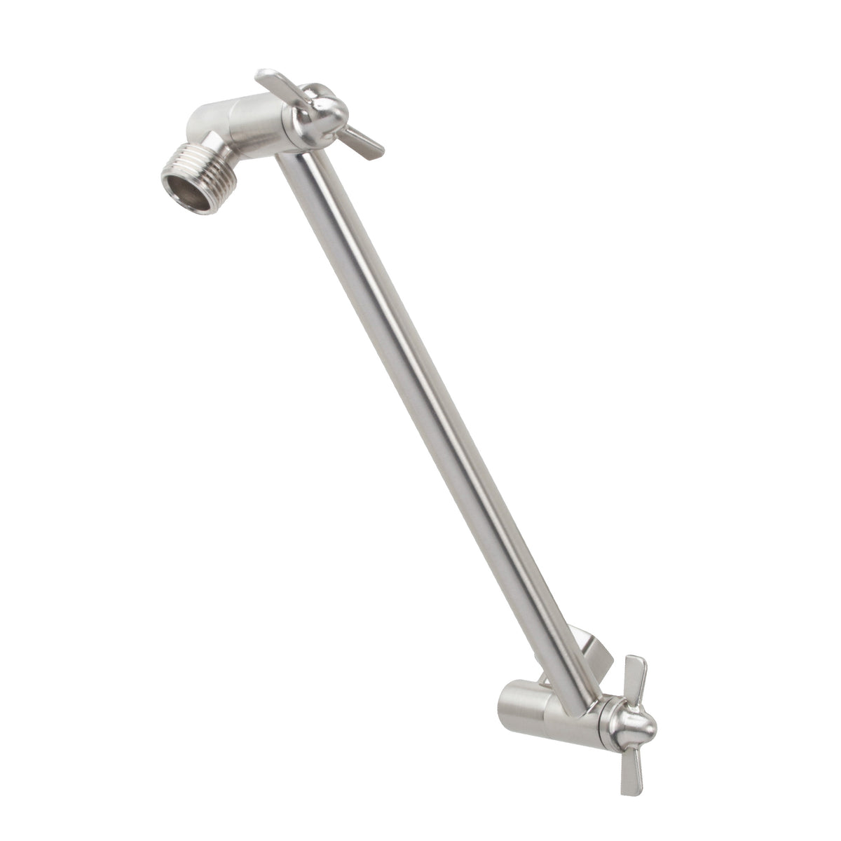 10 in. Solid Brass Shower Head Extension Arm with Flange (Stainless Steel Finish) - Utility sinks vanites Tehila