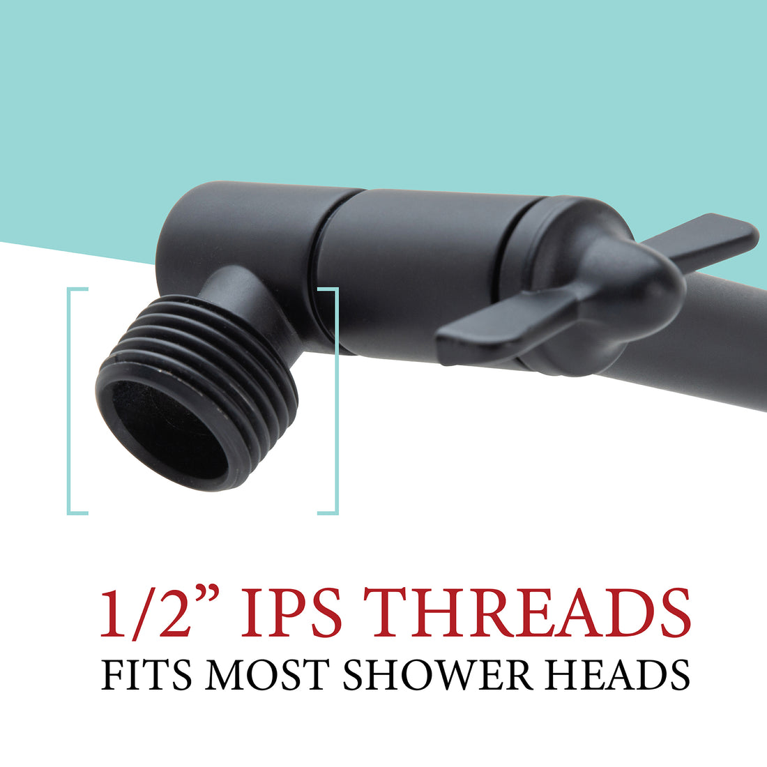 10 in. Solid Brass Shower Head Extension Arm with Flange (Black Finish) - Utility sinks vanites Tehila