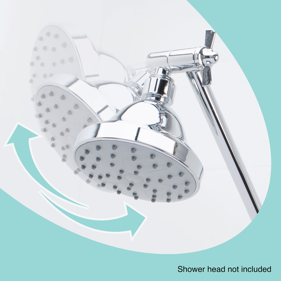 10 in. Solid Brass Shower Head Extension Arm with Flange (Chrome Finish) - Utility sinks vanites Tehila