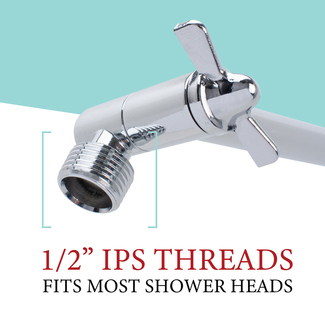 10 in. Solid Brass Shower Head Extension Arm with Flange (Chrome Finish) - Utility sinks vanites Tehila