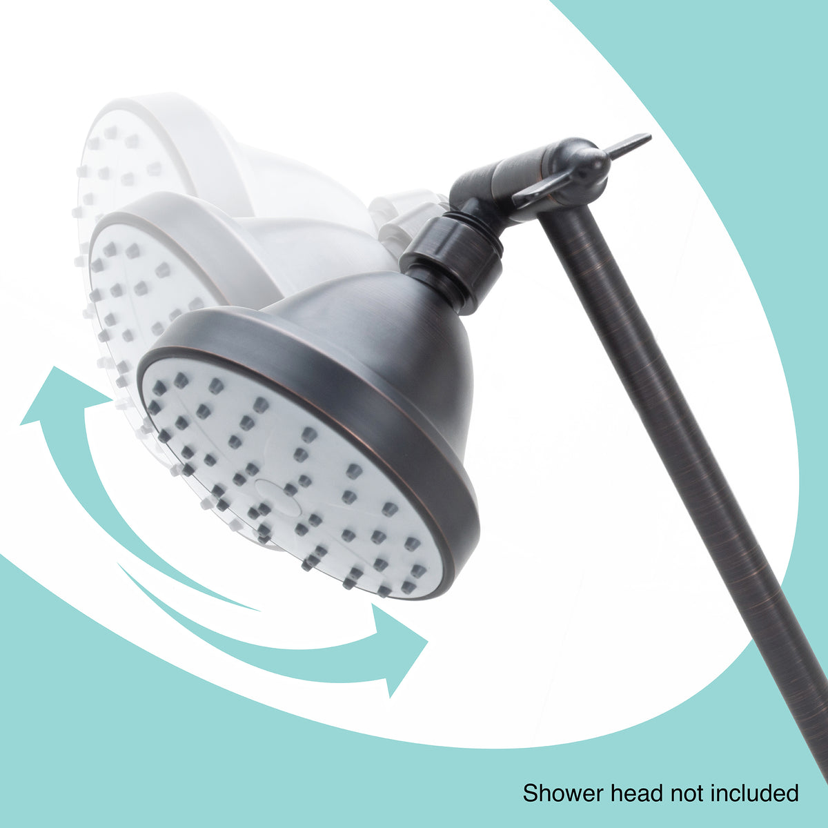 10 in. Solid Brass Shower Head Extension Arm with Flange (Oil-Rubbed Bronze Finish) - Utility sinks vanites Tehila