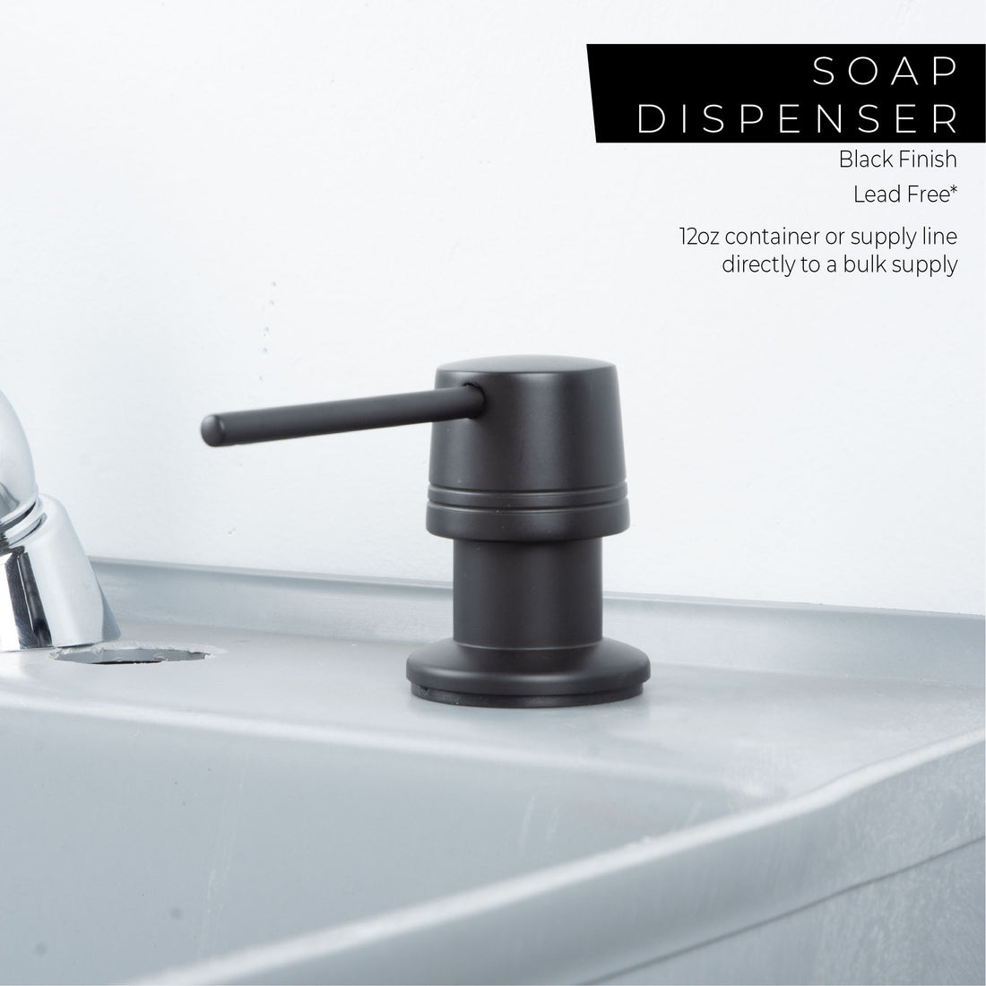 Laundry Tub Soap Dispenser (Black Finish) - Utility sinks vanites Tehila