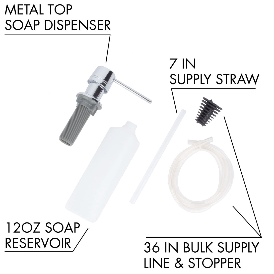 Laundry Tub Soap Dispenser (Chrome Finish) - Utility sinks vanites Tehila