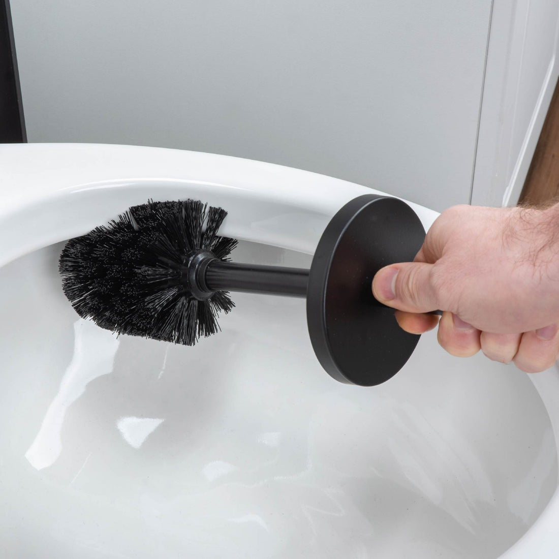 Toilet Brush and Holder (Matte Black Finish) - Utility sinks vanites Tehila