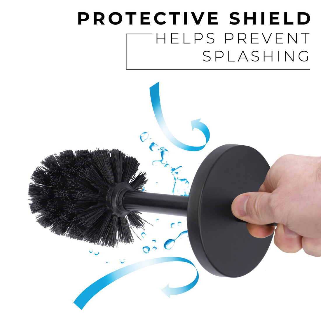 Toilet Brush and Holder (Matte Black Finish) - Utility sinks vanites Tehila